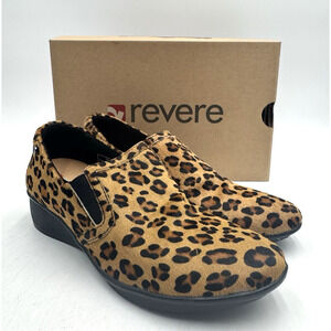 Revere JORDAN Women's Dress Slip On Shoe Leopard US Size 7 Medium NIB